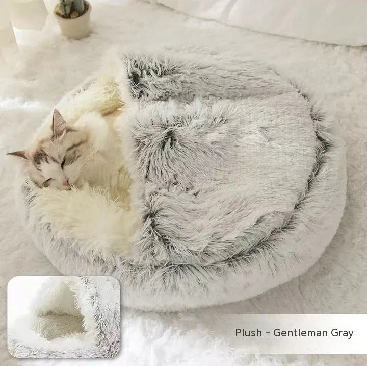 Cozy All-in-One Pet Bed in various colors and sizes, providing a plush and comfortable retreat for cats and dogs