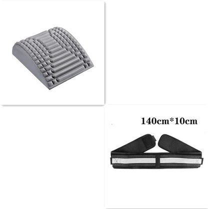 Premium back stretcher pillow with acupressure design to relieve neck, lumbar, and sciatica pain