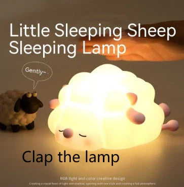 Adorable sheep-themed LED night light with adjustable brightness and 30-minute auto-off timer for kids' bedrooms