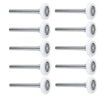 White steel garage door rollers and handle winding strips set for garage door repair