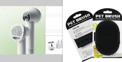 Premium Pet Hair Dryer with powerful 300W motor, whisper-quiet operation, and dual-speed settings for gentle, stress-free grooming of dogs, cats, and other pets.
