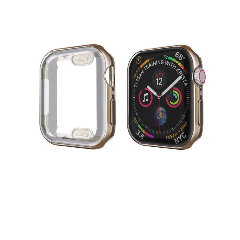 TPU watch case cover in pink for 38mm 40mm 42mm 44mm smartwatch, flexible protective shell