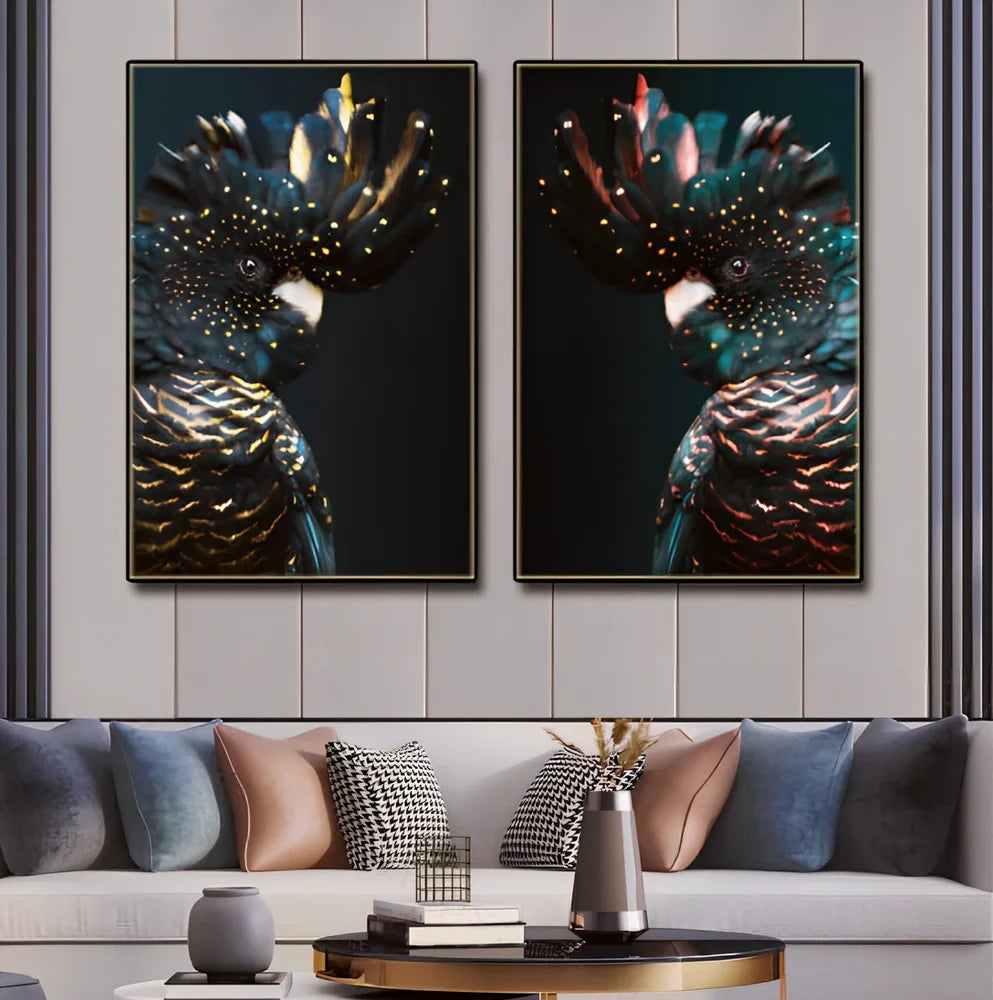 Frameless animal print canvas wall painting H256A style, chemical fiber printed, sizes 20x30cm to 70x100cm for bedroom decor