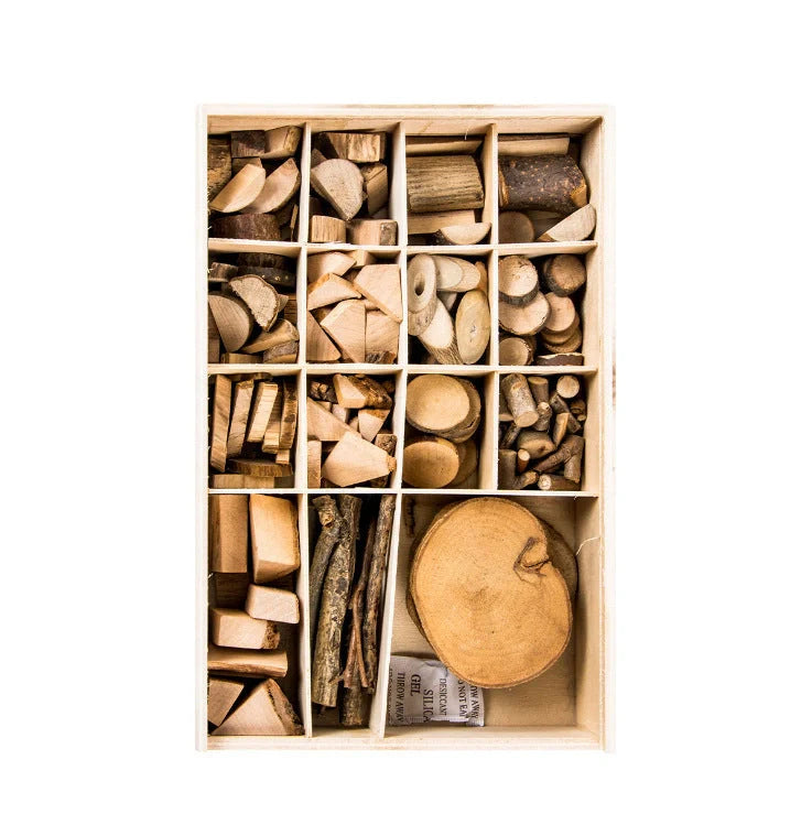 Handmade pine wood Baby DIY Twig Toy for creative and educational play