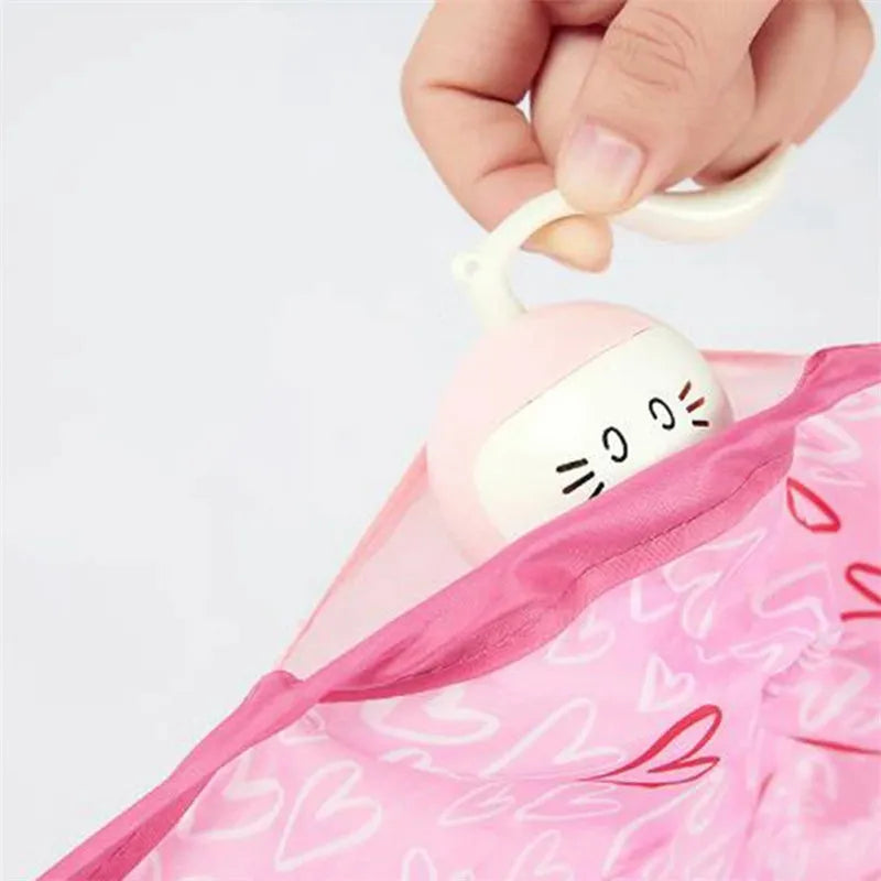 70cm nylon cat hunting cover with electric motion ball, available in pink or green, USB powered for indoor cats