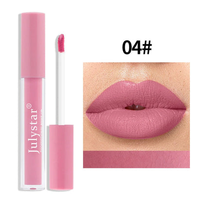 Matte lipstick tube with soft fog texture, 2.5ml content, 3-year shelf life