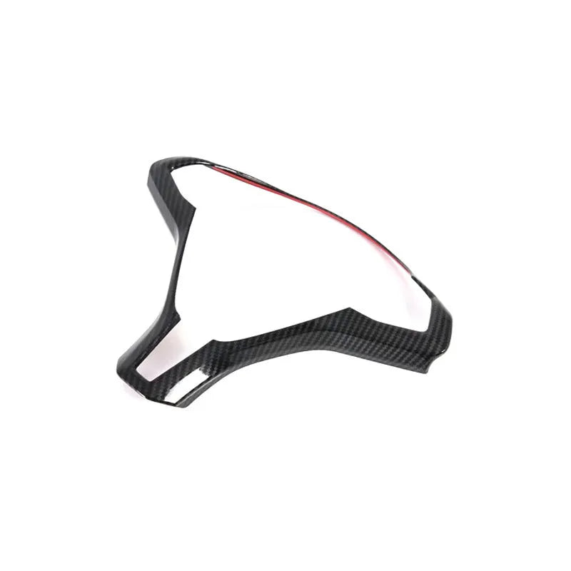 Tesla Model S Steering Wheel Decorative Frame Button Trim Strip in ABS Plastic - Black Carbon Fibre Pattern Trim for Customisation