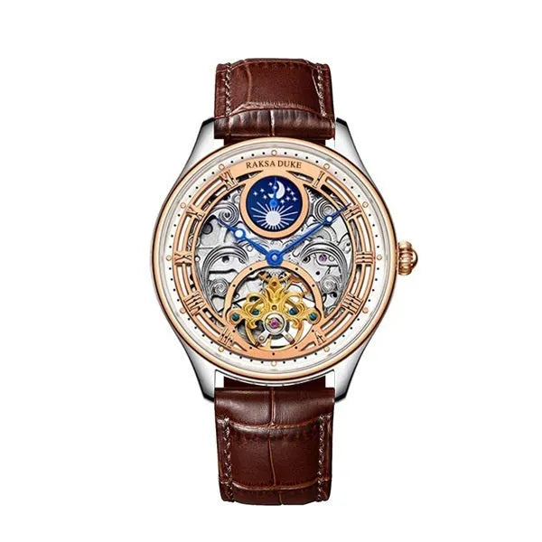 Men's business waterproof watch with stainless steel strap in multiple colour options including rose gold and white steel variants
