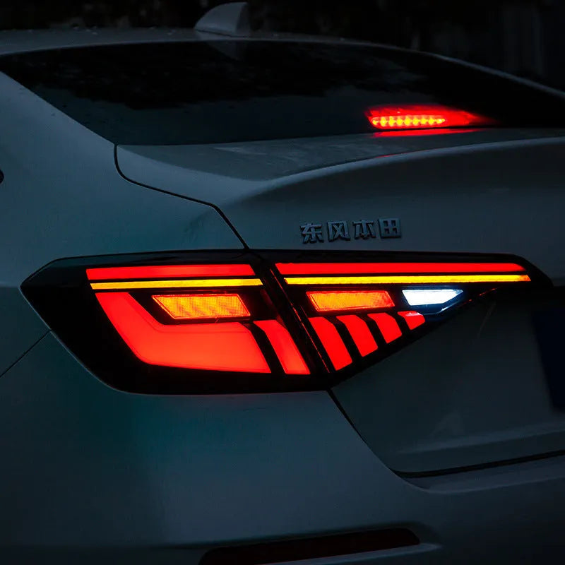 11th generation Honda Civic LED taillight assembly with sequential turn signals in black and red colour option