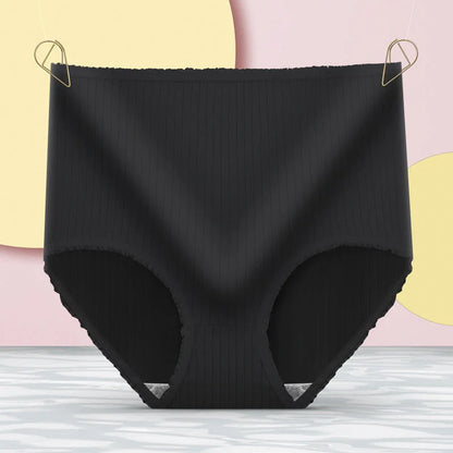 Ladies' high waist tummy control panties in milk silk for a smooth, comfortable fit