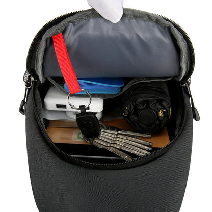 Rugged canvas crossbody bag for men in various colors, featuring a spacious main compartment, adjustable shoulder strap, and multiple pockets for organized storage.