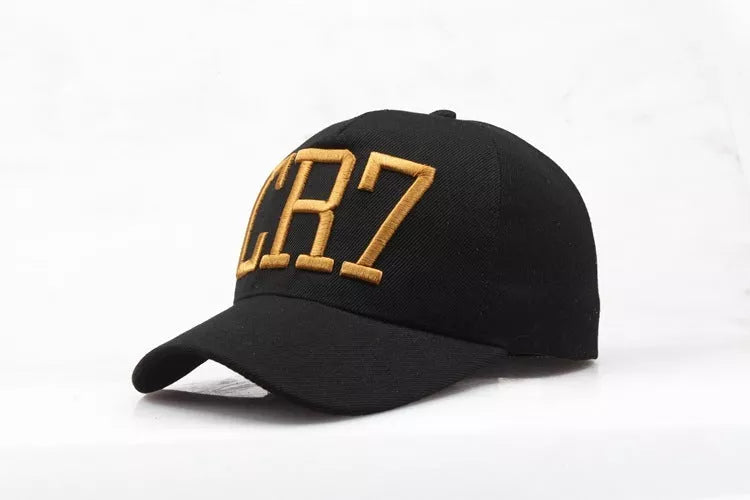 C Ronaldo CR7 baseball cap in black with high top and big eaves