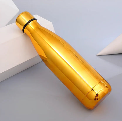 Stainless steel vacuum flask with 500ml capacity and double-wall insulation for temperature control