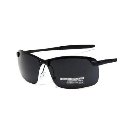 Men's driving glasses with colour-changing polarised lenses and lightweight alloy frames