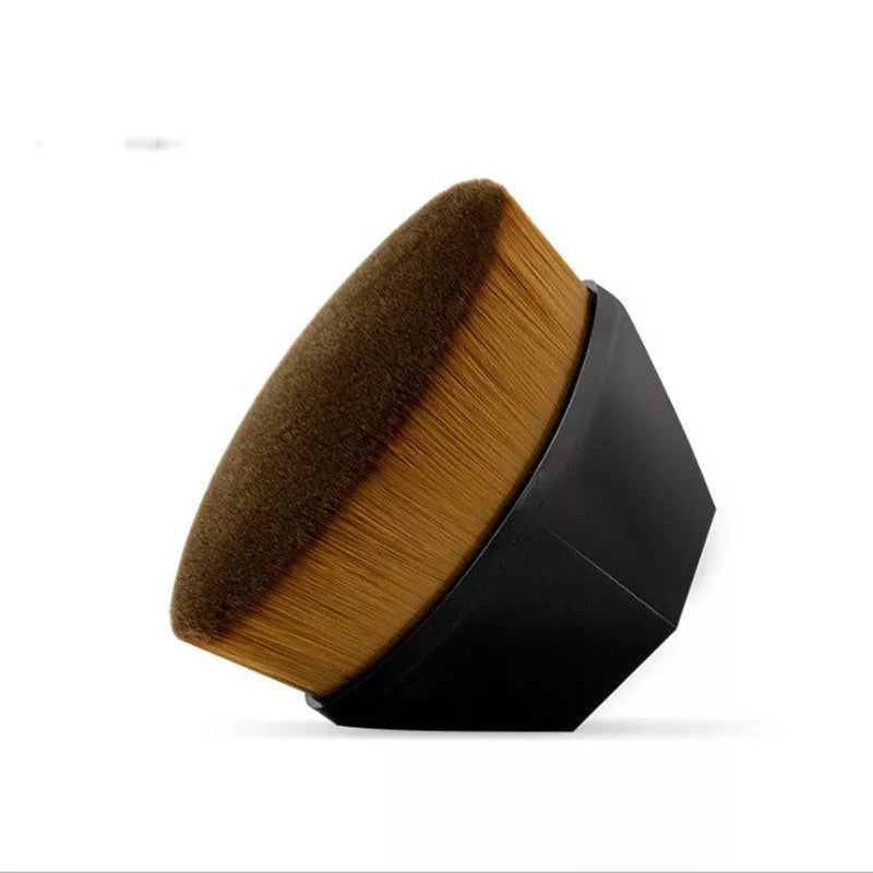 Soft synthetic foundation brush kit for flawless makeup application in black, white, and pink