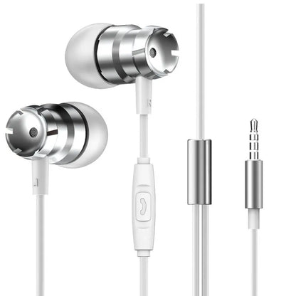Metal turbo in-ear headphones with 3.5mm plug and built-in microphone in various colours