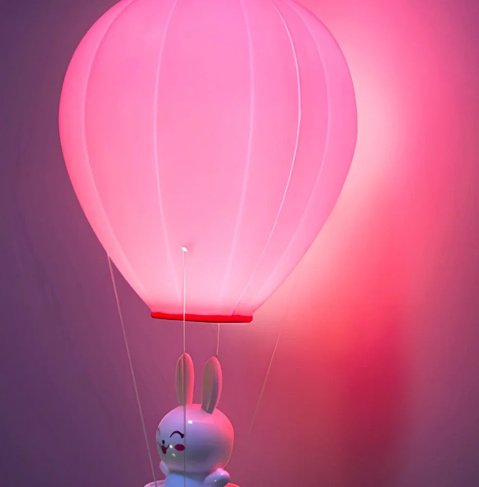 Modern LED wall lamp in pink, 140x140x300mm with touch dimming and rechargeable battery for corridor use