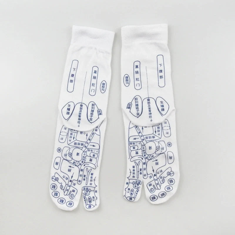 Acupressure reflexology socks for foot massage and pain relief