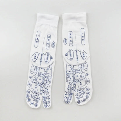 Acupressure reflexology socks for foot massage and pain relief