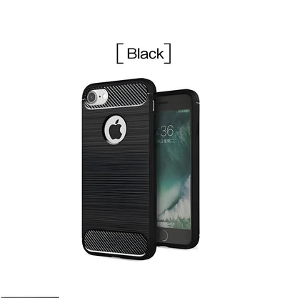 Solid colour TPU shock proof back cover case for iPhone on a table.