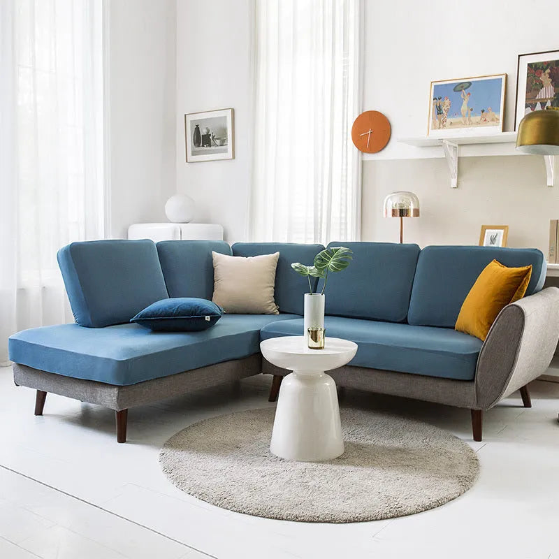 Sofa cover set with a plant flower pattern in a rustic style, shown on a sofa.