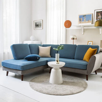 Sofa cover set with a plant flower pattern in a rustic style, shown on a sofa.