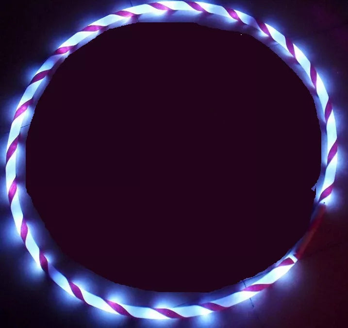 LED Glow Hula Hoop with colourful lights, sizes 60cm to 90cm