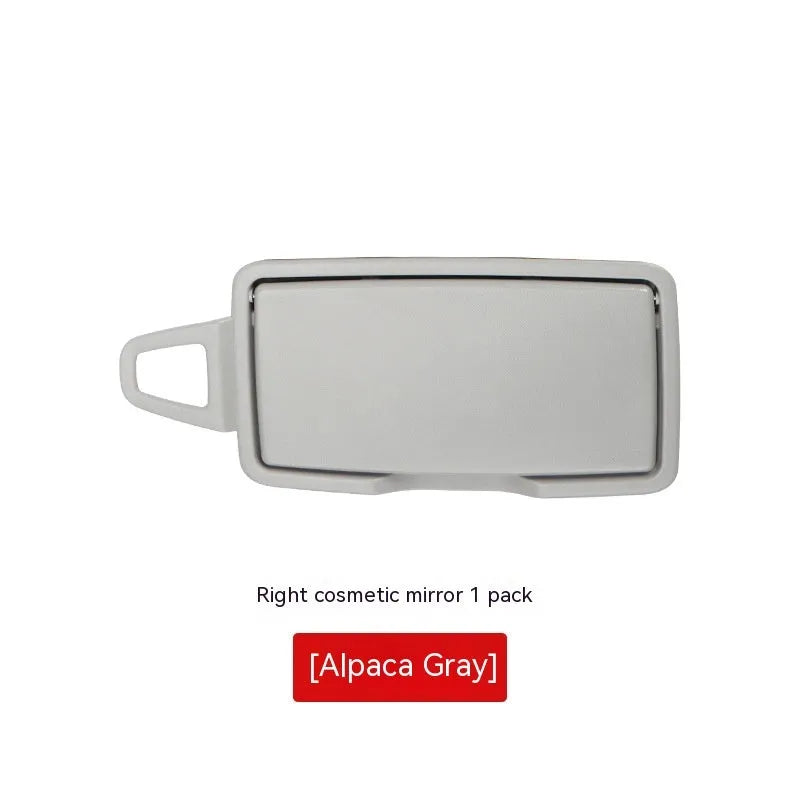 Mercedes-Benz GLE sun visor cosmetic mirror cover in black ABS+PC material showing front view.