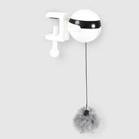 Interactive electronic cat toy with motion for feline fun and exercise