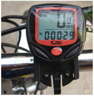 Mountain bike code table with LCD display in black