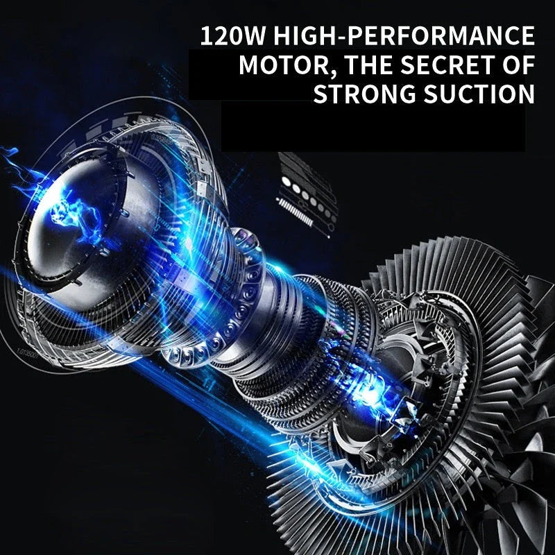 Premium dual-use car vacuum with powerful suction for effortless pet hair removal and versatile wet/dry cleaning capabilities
