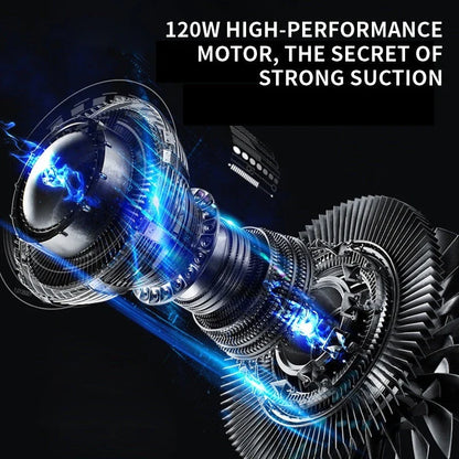 Premium dual-use car vacuum with powerful suction for effortless pet hair removal and versatile wet/dry cleaning capabilities