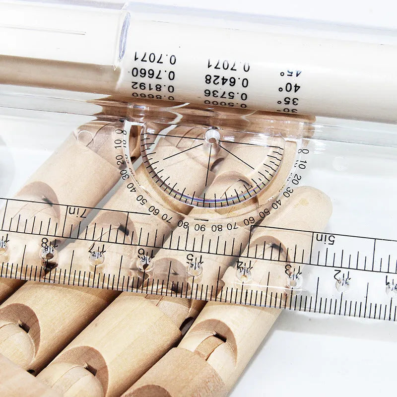 30cm plastic rolling ruler multifunctional drafting tool with horizontal line calibration and angle measurement