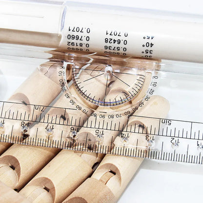 30cm plastic rolling ruler multifunctional drafting tool with horizontal line calibration and angle measurement
