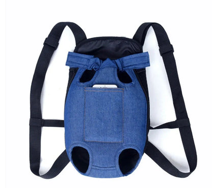 Versatile pet carrier backpack made of breathable mesh material for dogs in various sizes and colors