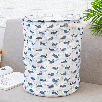 European style cotton linen laundry basket with various designs for home organisation