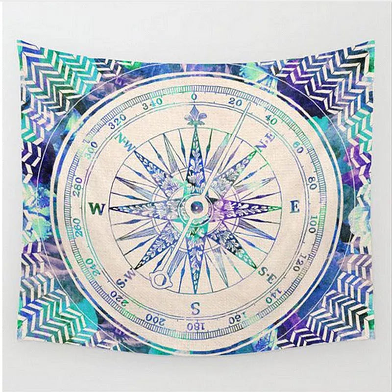 Vibrant elephant mandala tapestry with 3D digital printing for wall decor