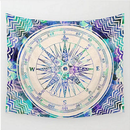 Vibrant elephant mandala tapestry with 3D digital printing for wall decor