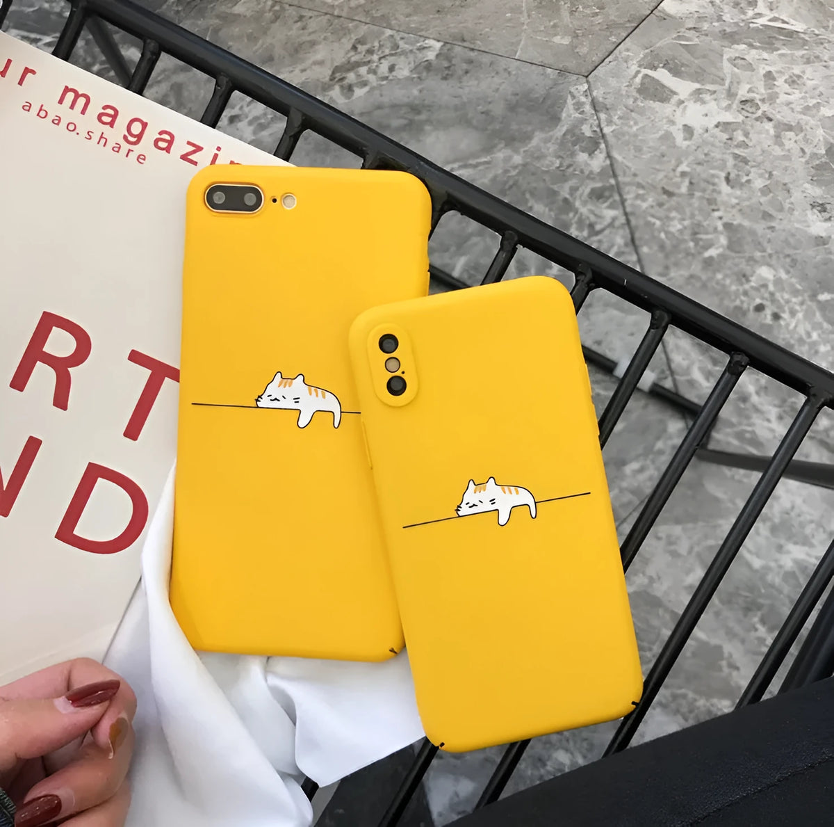 Cartoon giraffe phone case for iPhone 7 8 Plus, soft TPU silicone back cover, available in colours C to H.