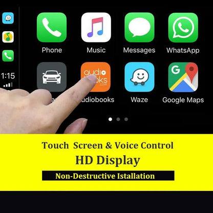 Black wireless CarPlay USB dongle for Android car stereo iPhone connectivity