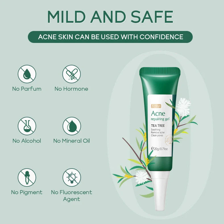 20g moisturising skincare container with acne medicine and tea tree oil formula