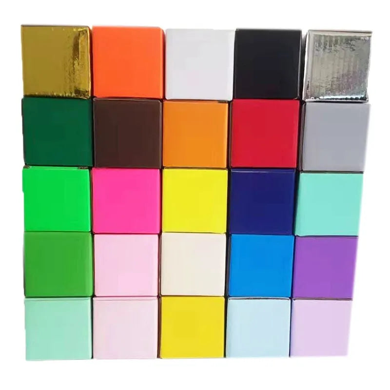 Square packaging box carton with 3mm thickness in multiple sizes and colours