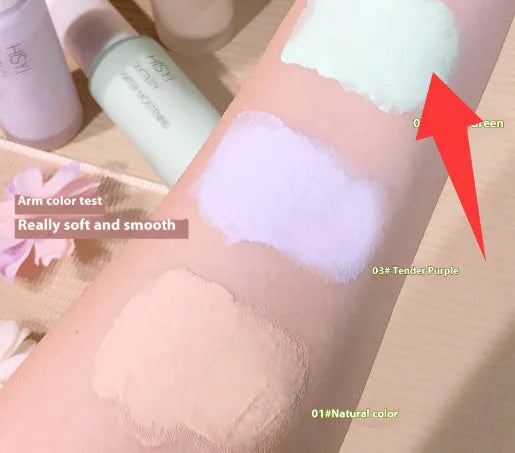 HISYI silky clear brightening makeup primer in three colour options.