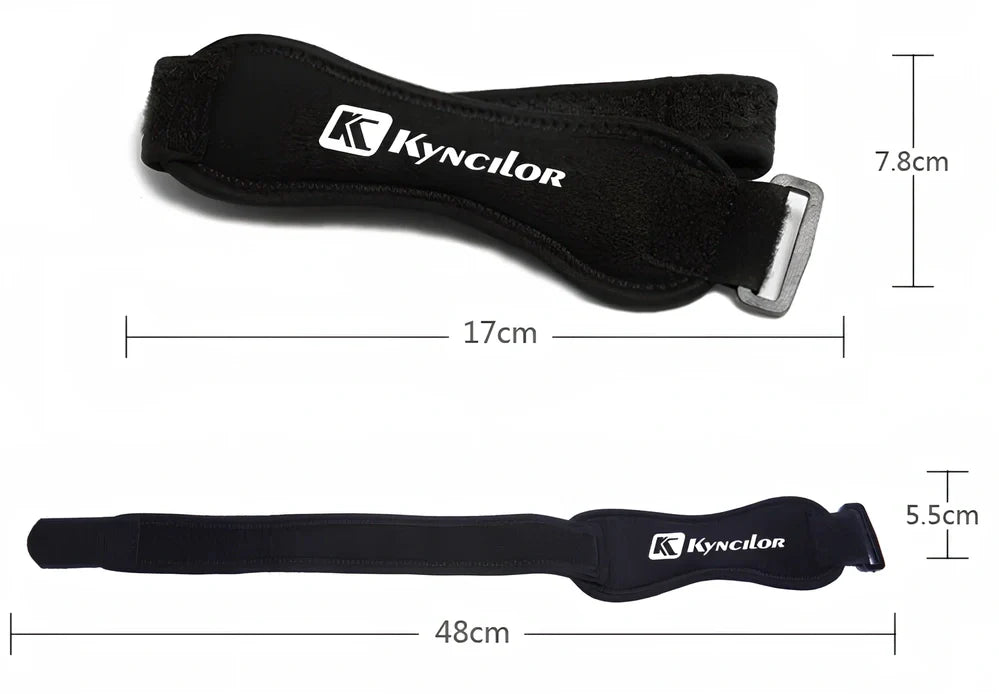 Tibia breathable knee strap in multiple colours with adjustable fastening for sports support