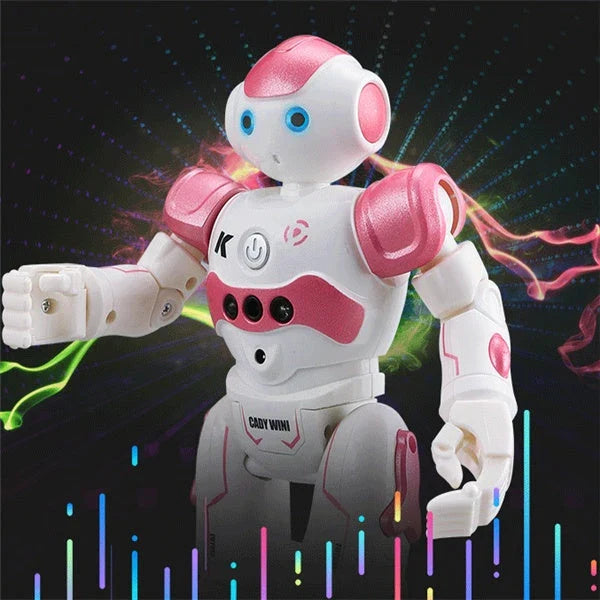 Remote control dancing robot toy with gesture controls, autonomous navigation, and customizable dance routines