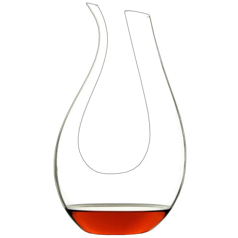 Premium crystal wine decanter with built-in pourer for effortless wine service and enhanced flavor profile