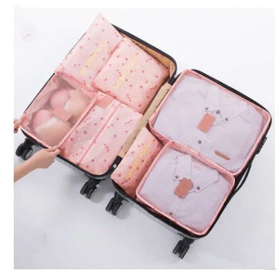 High-quality 6-in-1 waterproof travel organizer cubes in various colors for efficient packing and organization