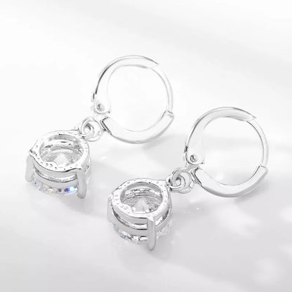 Zircon Water Drop Necklace and Earring Set with unique snake bone chain and mixed gem setting