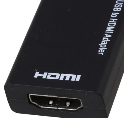 Black DisplayPort to HDMI adapter cable with 12cm length and micro USB connector for smartphone TV connection