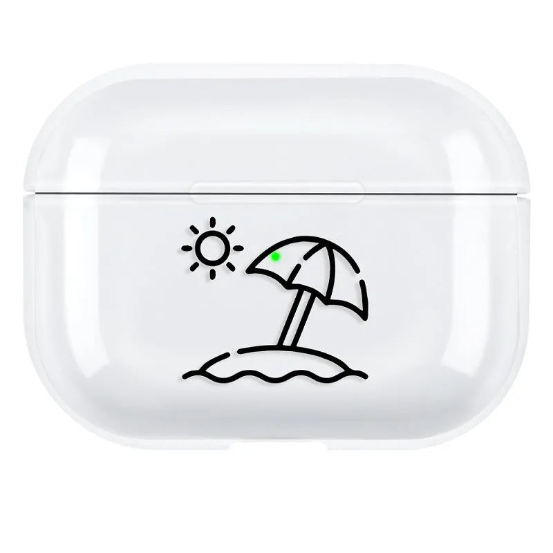 AirPods Pro 3 Protective Shell Case Back Cover Compatible with Apple Earphones, PC Material Solid Colour Simple Design Options A-I
